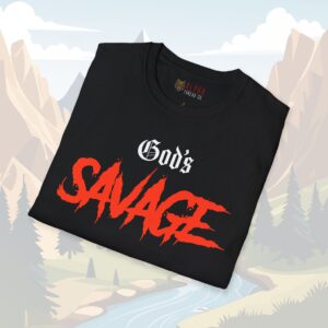 Gods Savage T-Shirt - Bold Faith and Fearless Strength Tee - Image 2