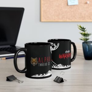 Gods Warrior Black Mug - 11oz Coffee Cup for Strength and Bold Faith - Image 5