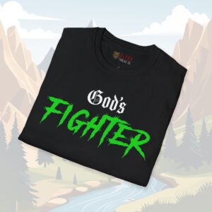 Gods Fighter T-Shirt - Bold Faith and Strength Statement Tee - Image 2