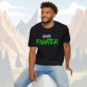 Gods Fighter T-Shirt - Bold Faith and Strength Statement Tee - Image 3